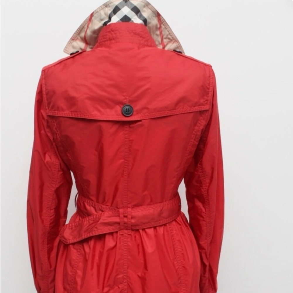 BURBERRY BRIT Nylon Double Breast Trench Coat Belted Jacket US size 2 (small)